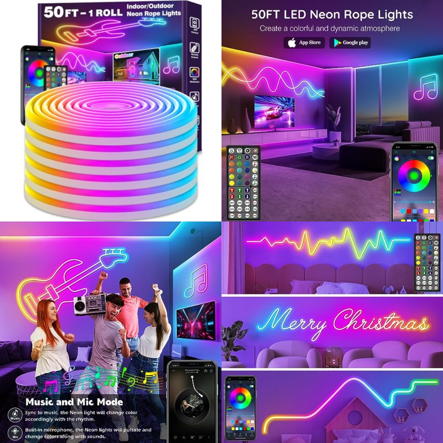 Outdoor Lighting Remote Control - Neon Rope Lights, Flexible Led Rope