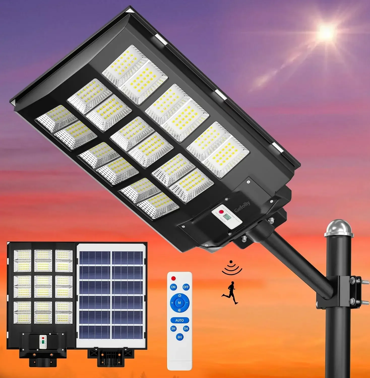 Outdoor Lighting Dusk To Dawn - SL-3600W Solar Street Lights Outdoor, 360000LM