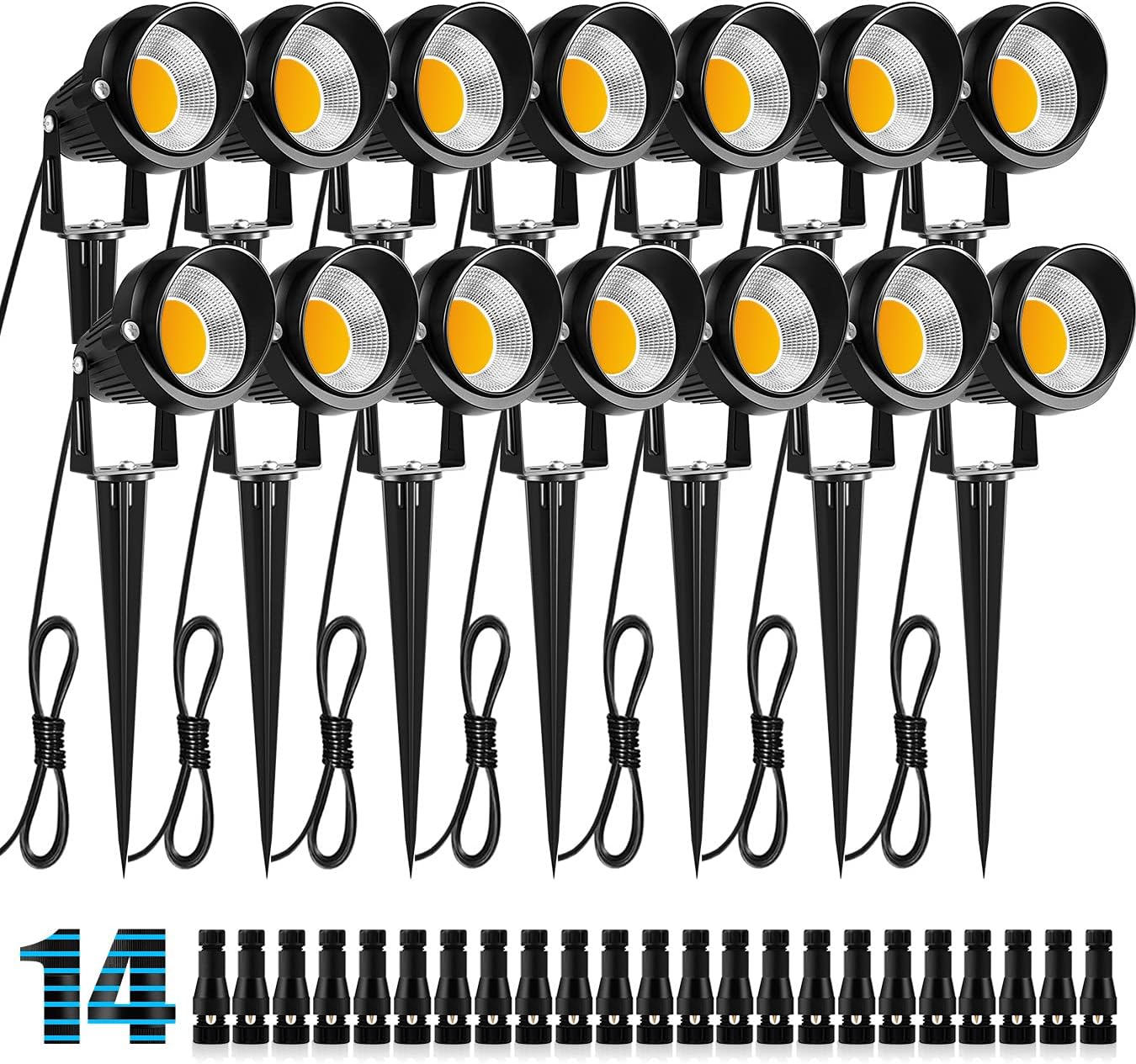 Outdoor Lighting And Landscape - 10W LED Landscape Lights with Connectors,
