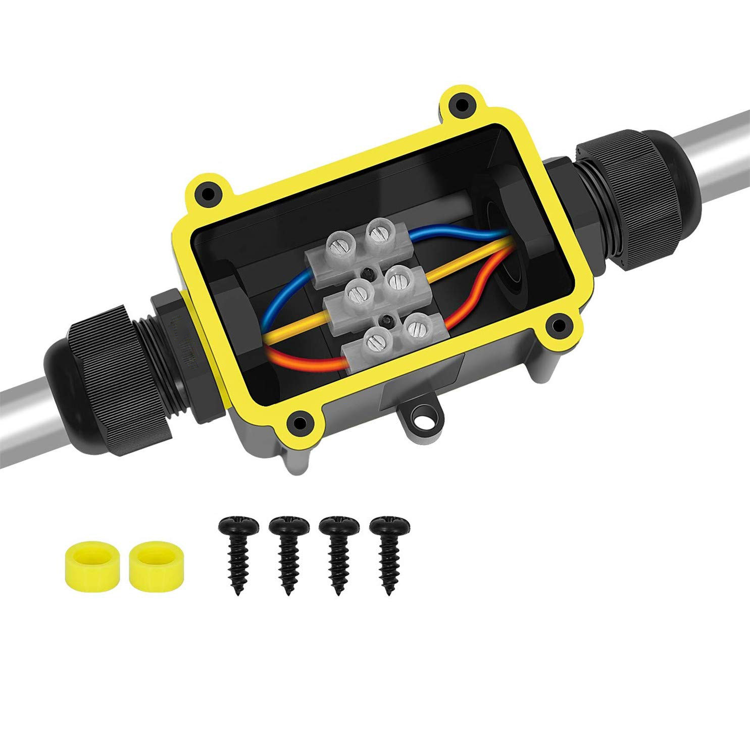 Outdoor Lighting Electrical Box - 2 Way Outdoor Waterproof IP66 Electrical