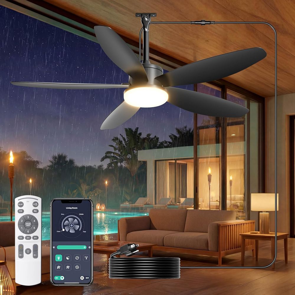 Outdoor Lighting For Gazebo - 42 Inch Plug-in Gazebo Ceiling Fan