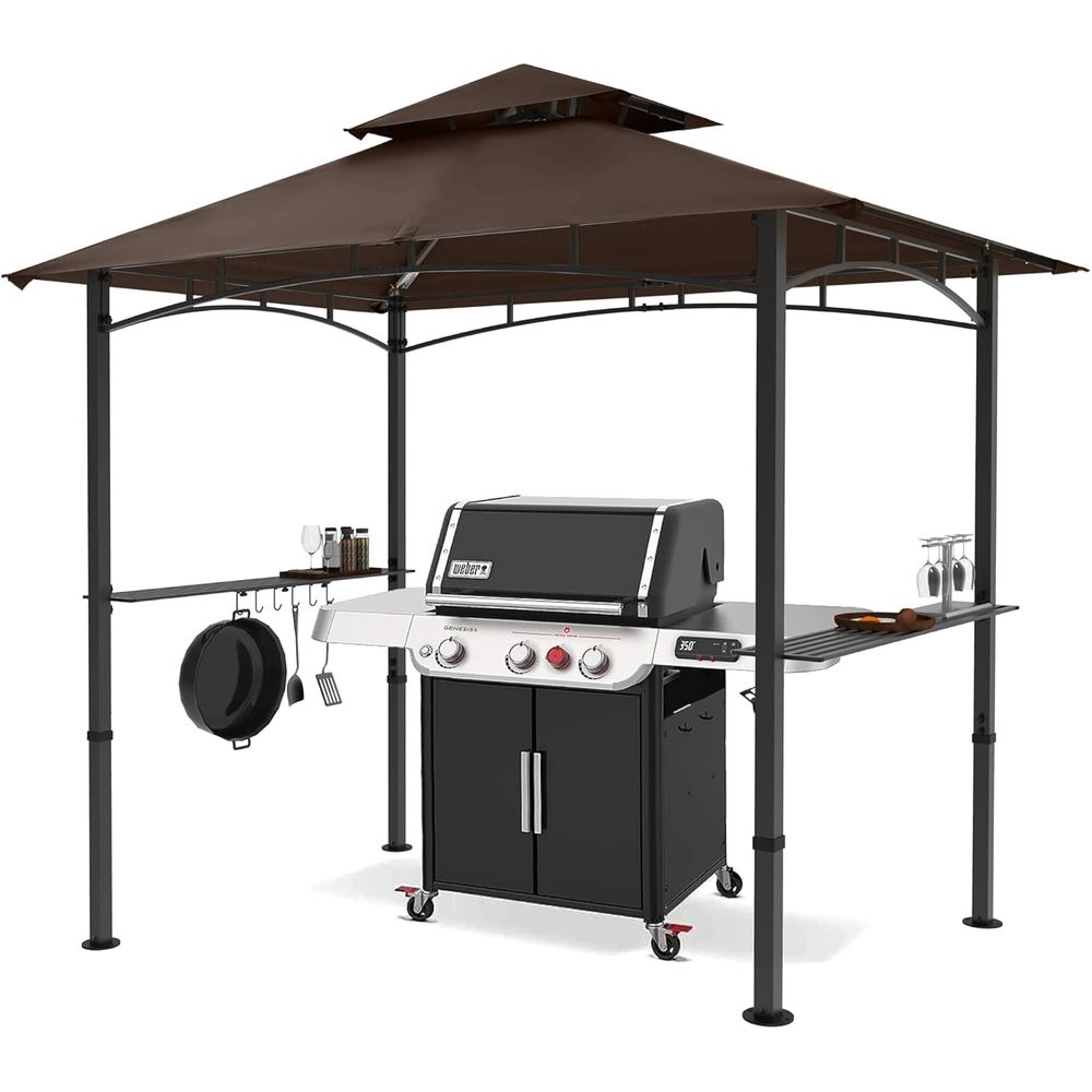 Outdoor Lighting For Gazebo - 8ft x 5ft Outdoor BBQ Gazebo