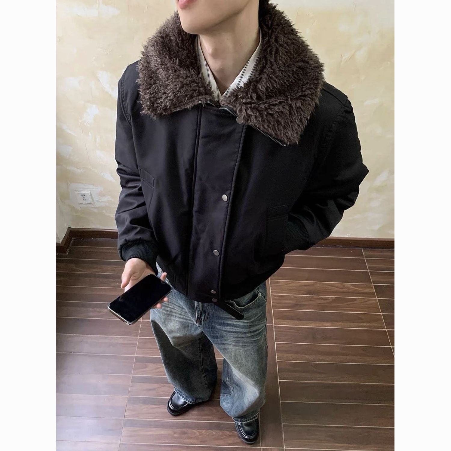 Fur Collar On The Hood	 Jacket - Outdoor Lighting Online avis et prix
