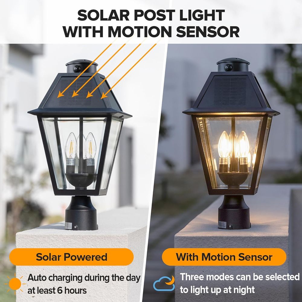 Outdoor Solar Lamp Post Light  - Outdoor Lighting Dusk To Dawn avis et prix