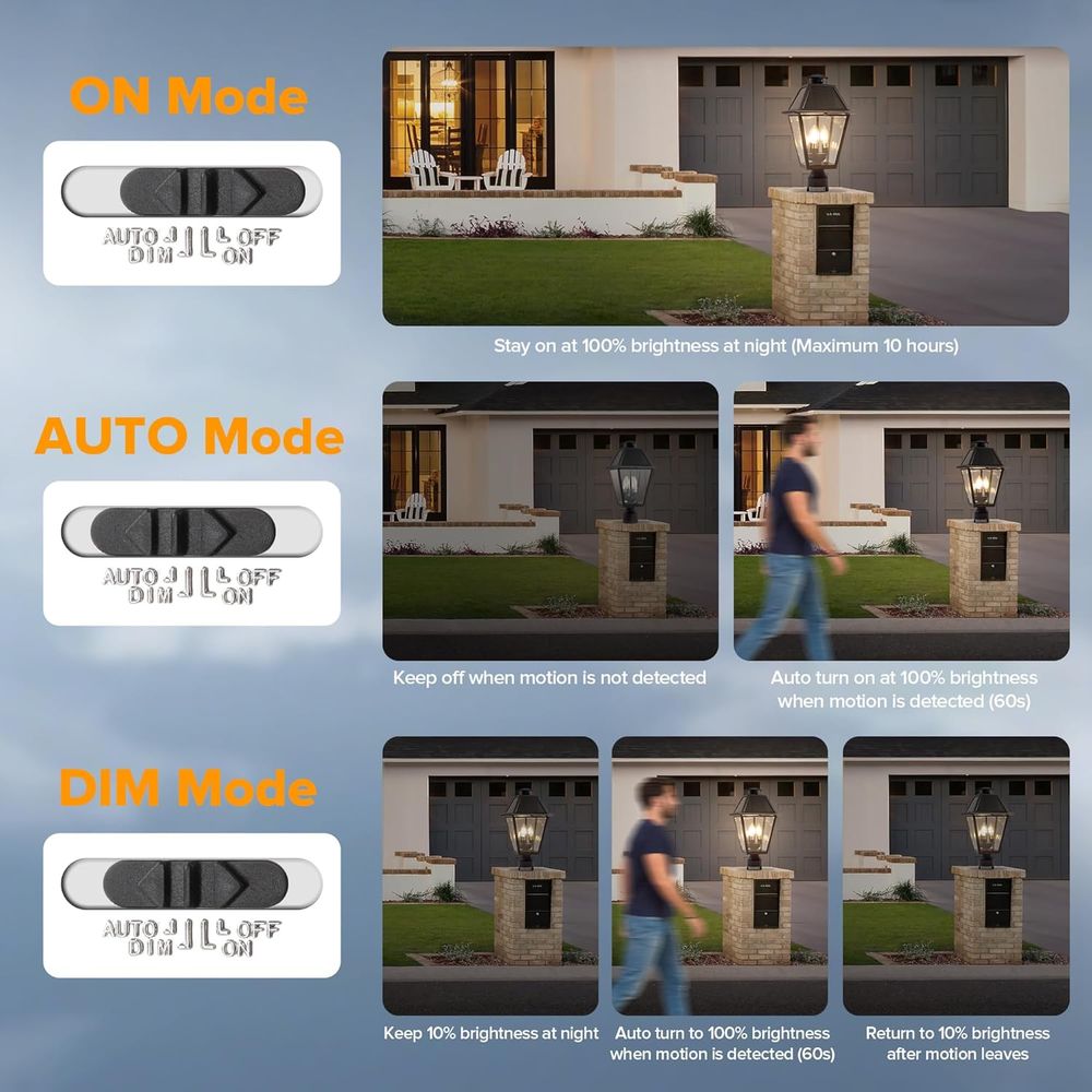 Outdoor Solar Lamp Post Light  - Outdoor Lighting Dusk To Dawn avis et prix