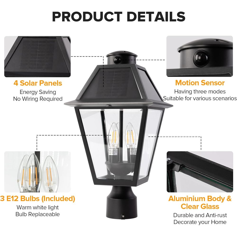 Outdoor Solar Lamp Post Light  - Outdoor Lighting Dusk To Dawn avis et prix