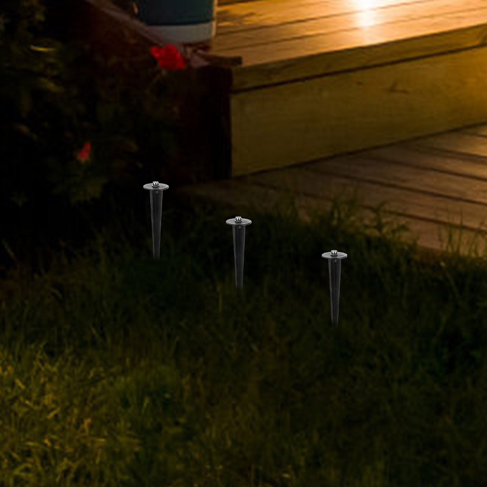 12Pcs Aluminum Solar Light Sta - Outdoor Lighting Yard Stakes avis et prix
