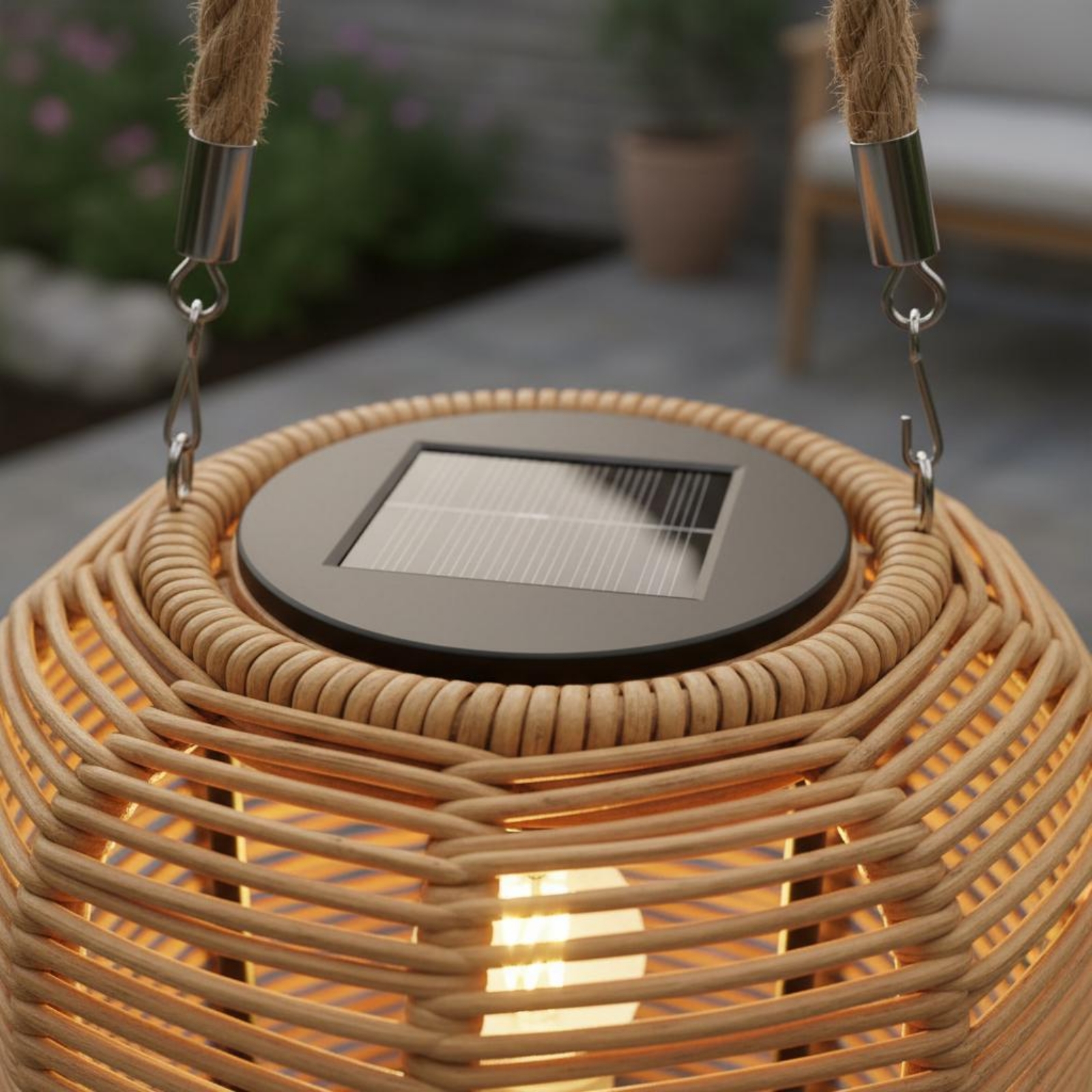 Handwoven Solar Lantern Braide - Outdoor Lighting Battery Powered avis et prix