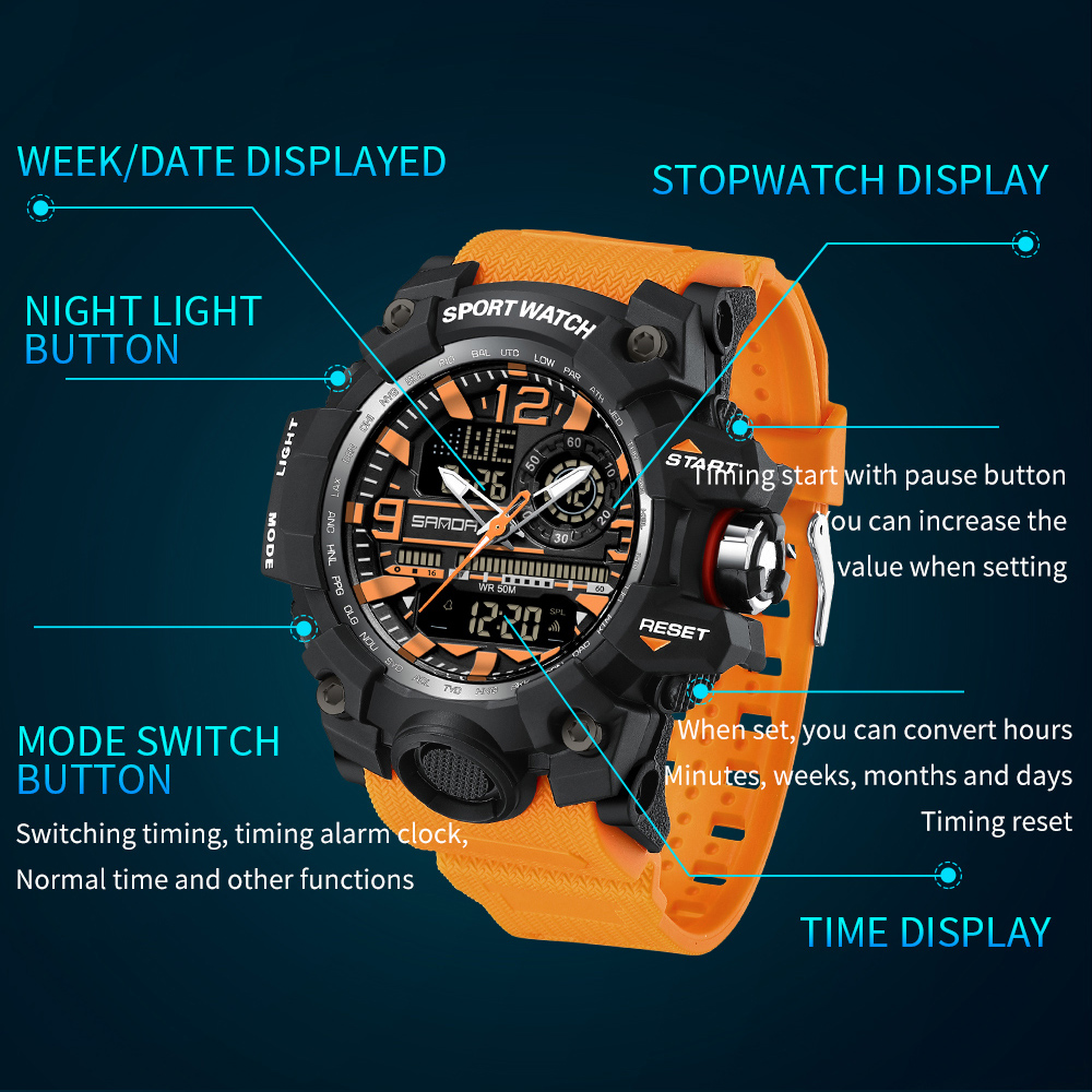 SANDA 3133 Outdoor Men's Watch - Outdoor Lighting Zones avis et prix