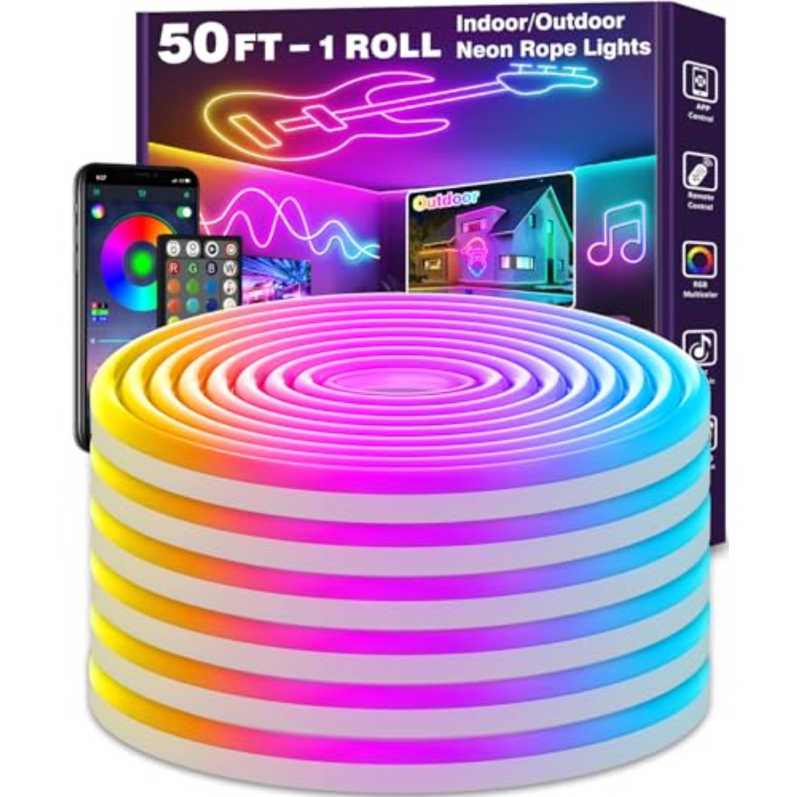 Neon Rope Lights, Flexible Led - Outdoor Lighting Remote Control avis et prix