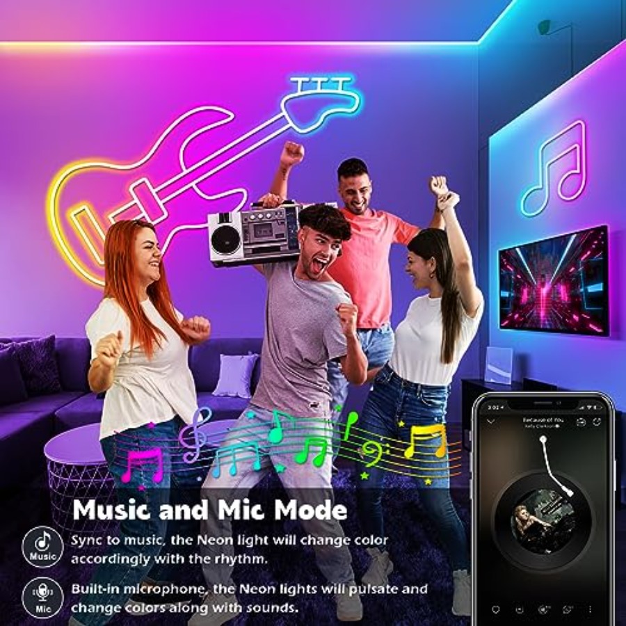 Neon Rope Lights, Flexible Led - Outdoor Lighting Remote Control avis et prix