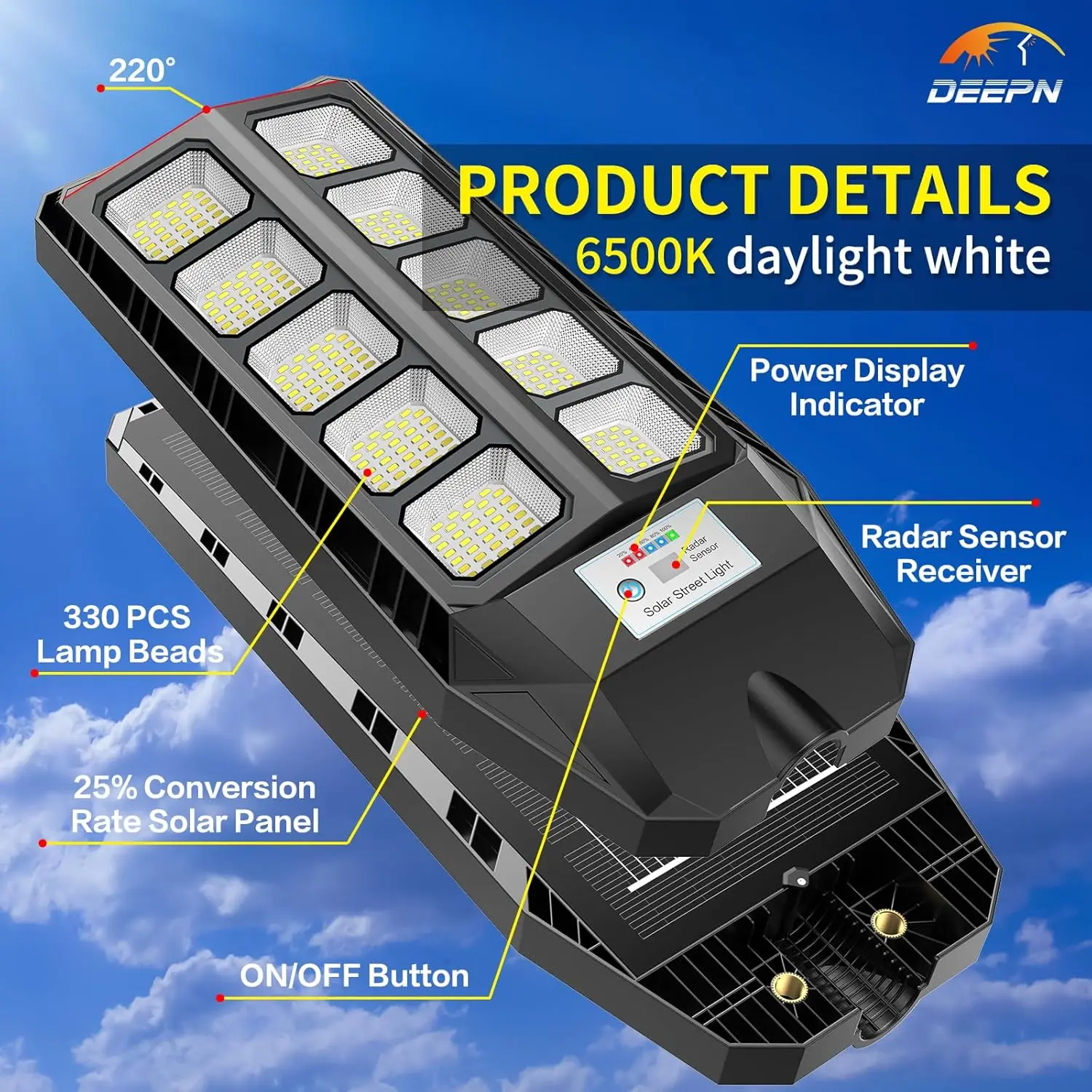 Solar Lights Outdoor, IP66 Wat - Outdoor Lighting Dusk To Dawn avis et prix