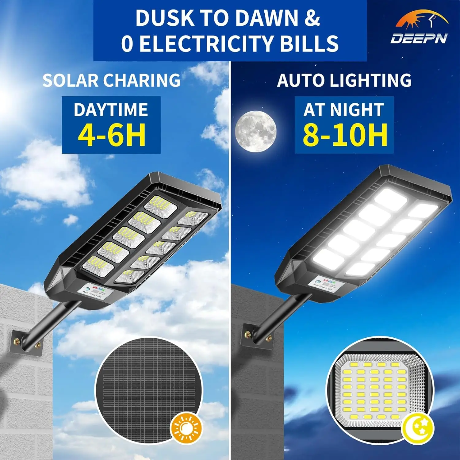 Solar Lights Outdoor, IP66 Wat - Outdoor Lighting Dusk To Dawn avis et prix