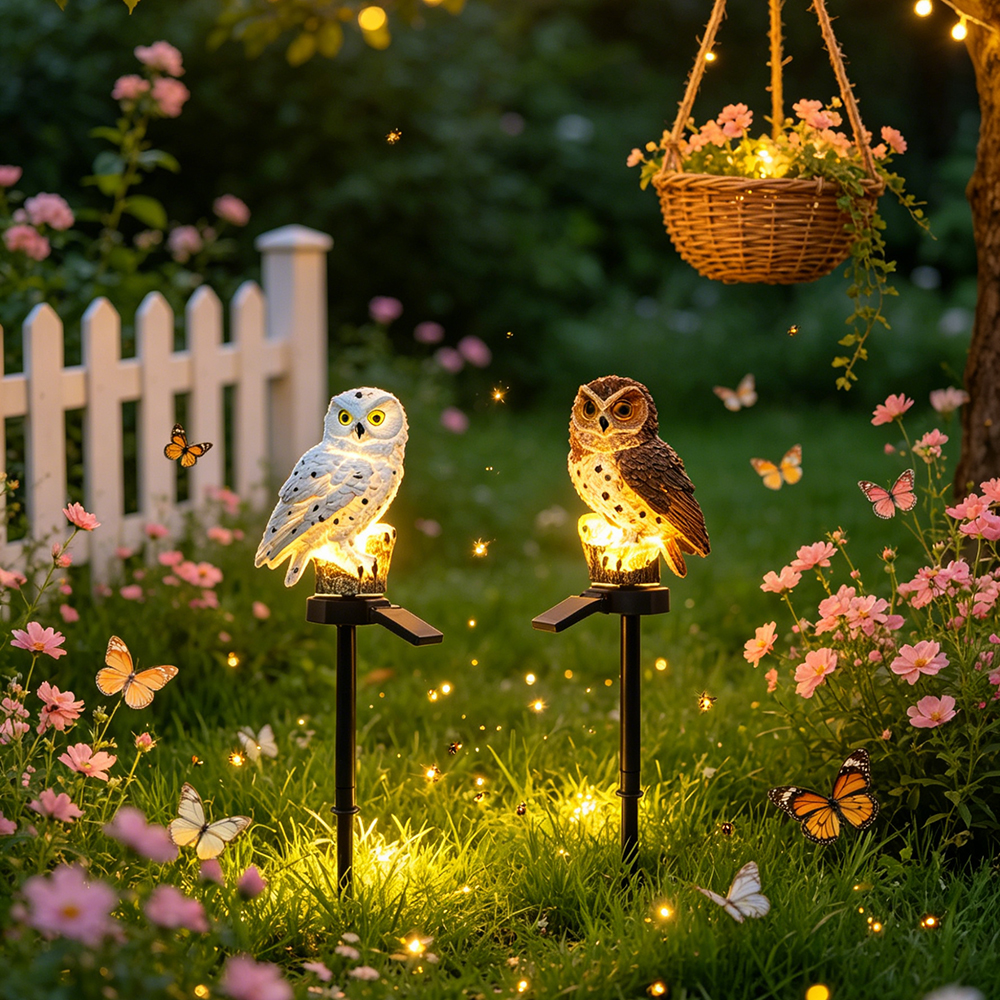 Owl Solar Light, Resin Owl Gro - Outdoor Lighting For Gazebo avis et prix