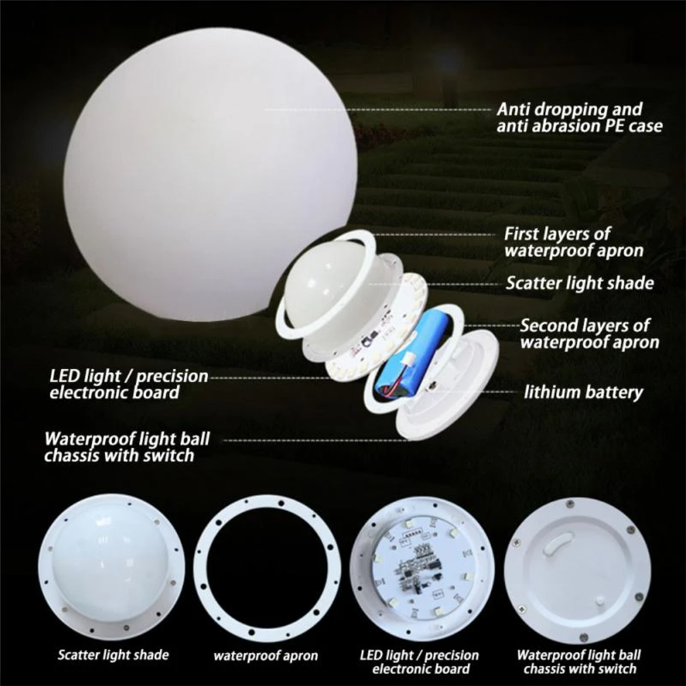 Rechargeable LED Glowing Ball  - Outdoor Lighting In Ground avis et prix