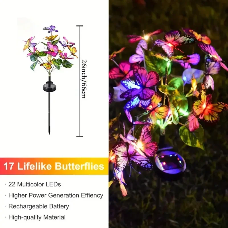 Solar LED Butterfly Garden Lig - Outdoor Lighting For Gazebo avis et prix