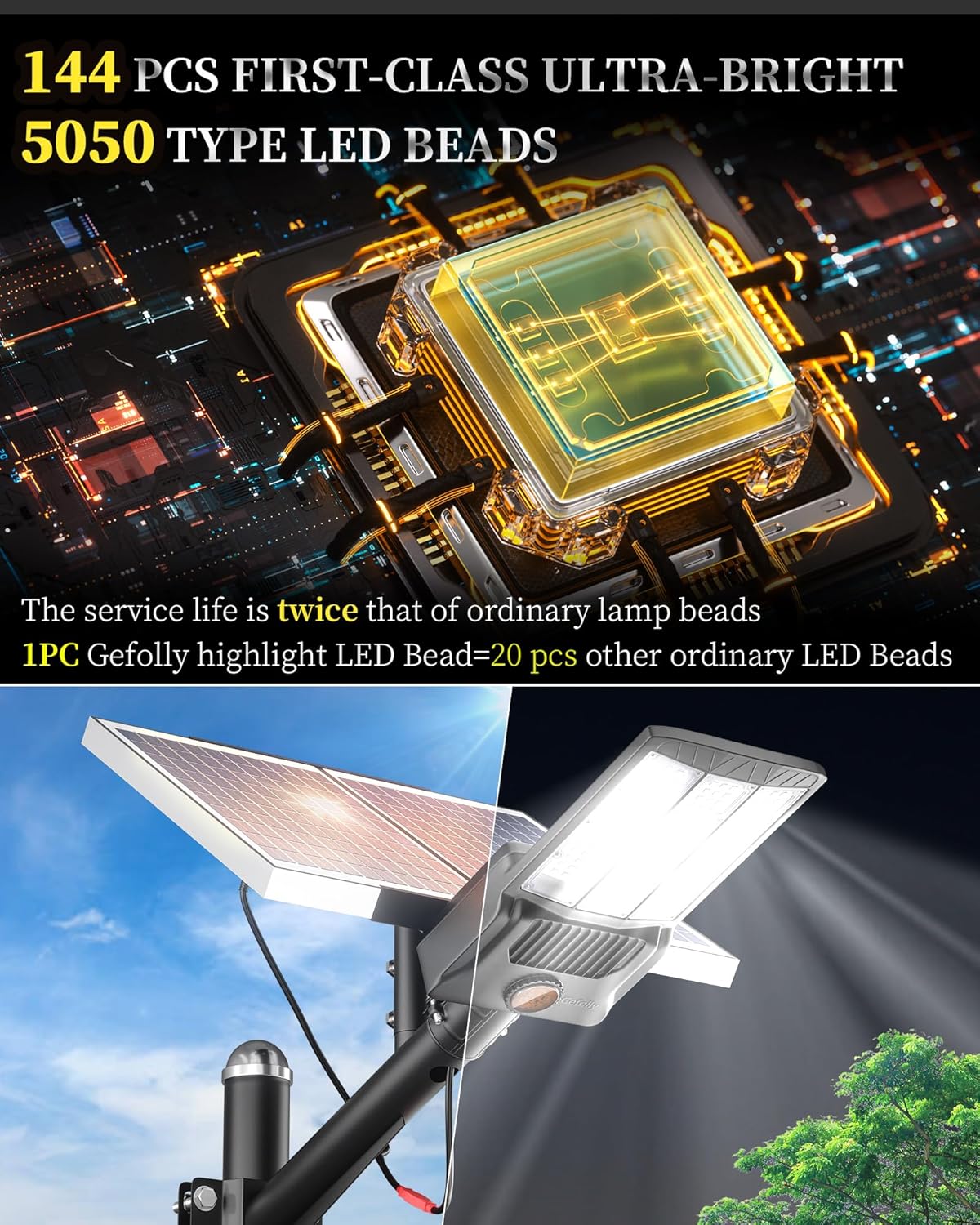 Solar Street Lights Outdoor, C - Outdoor Lighting Dusk To Dawn avis et prix