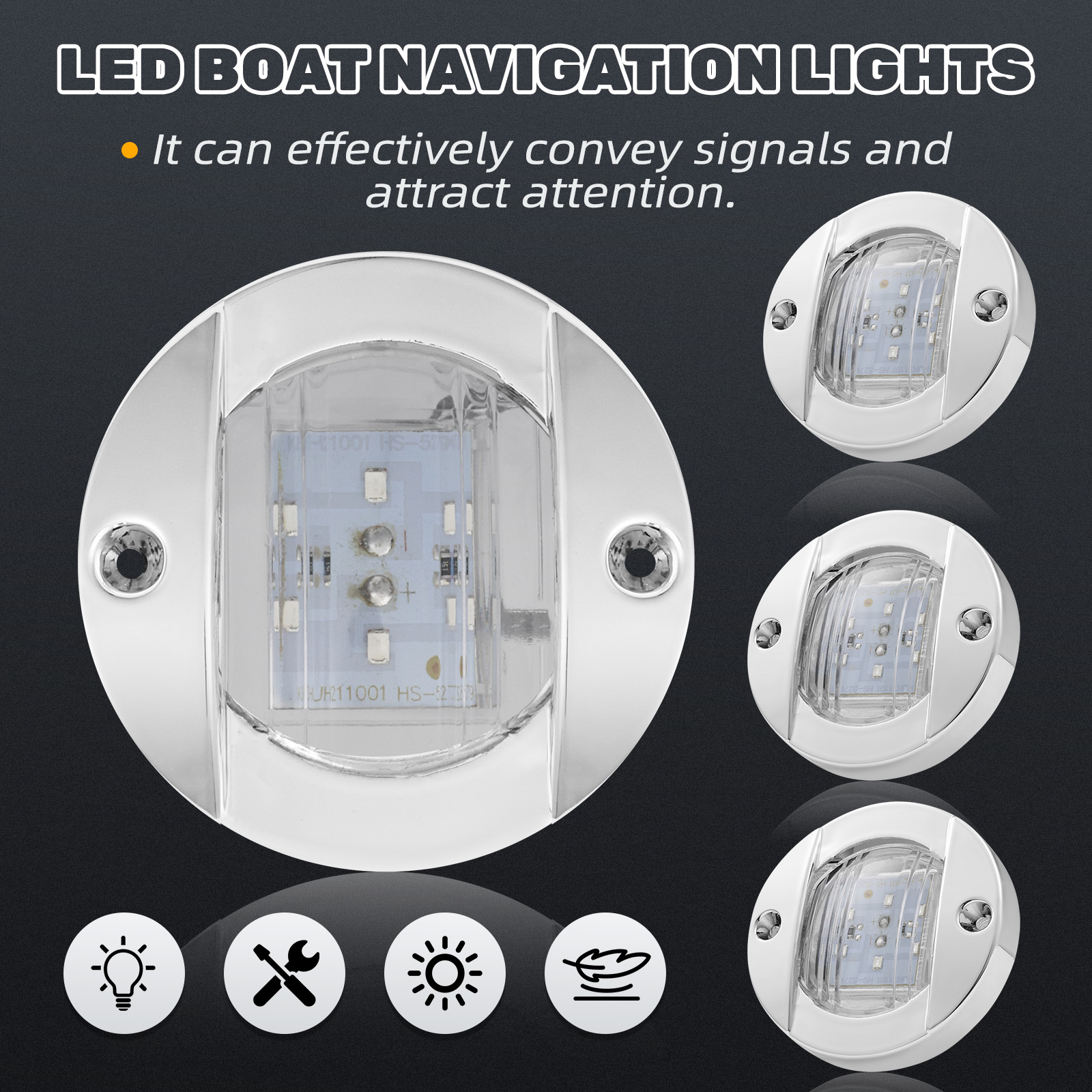 4Pcs 12V LED Marine Boat Inter - Outdoor Lighting Deck avis et prix