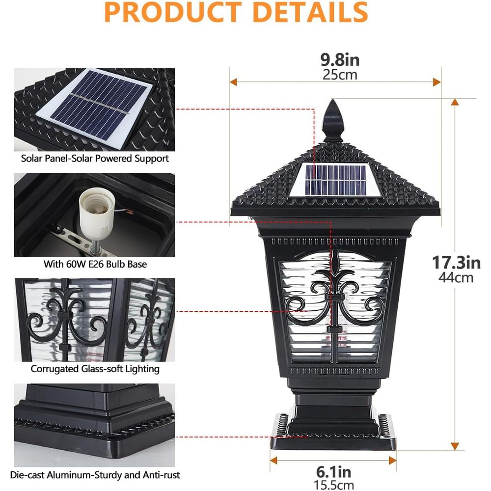 LED r Post Lamp, IP65 Waterpro - Outdoor Lighting Remote Control avis et prix