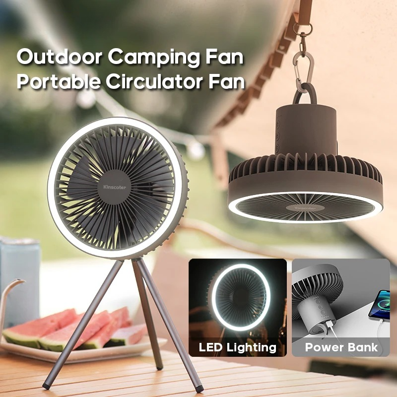 Portable Camping Fan With LED  - Outdoor Lighting Wireless avis et prix