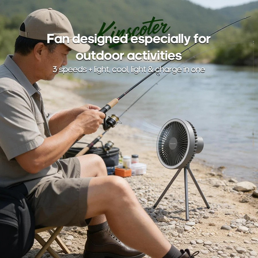 Portable Camping Fan With LED  - Outdoor Lighting Wireless avis et prix