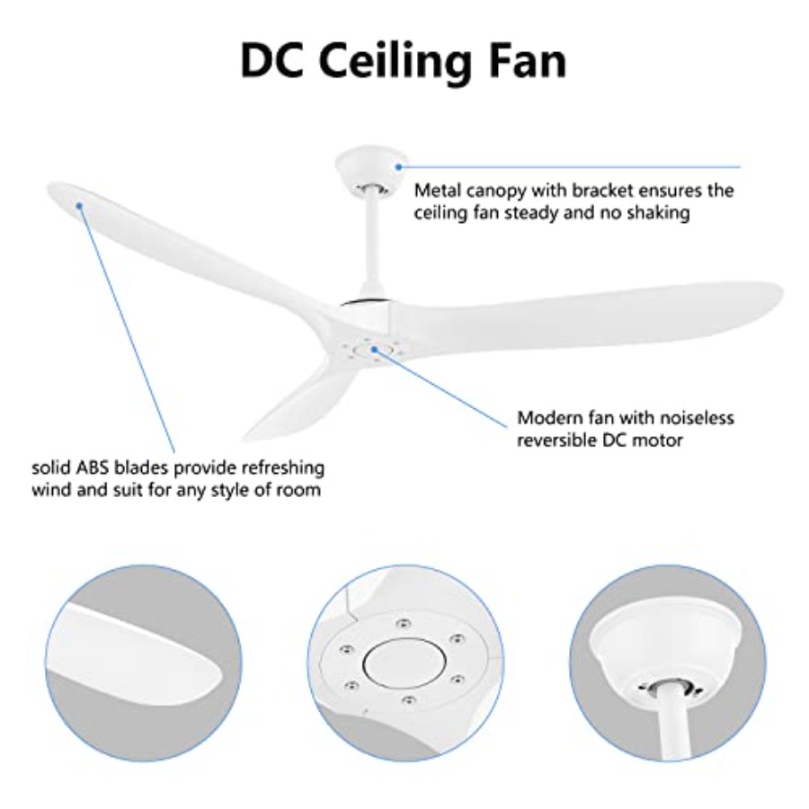 52'' Outdoor Ceiling Fan No Li - Outdoor Lighting Remote Control avis et prix