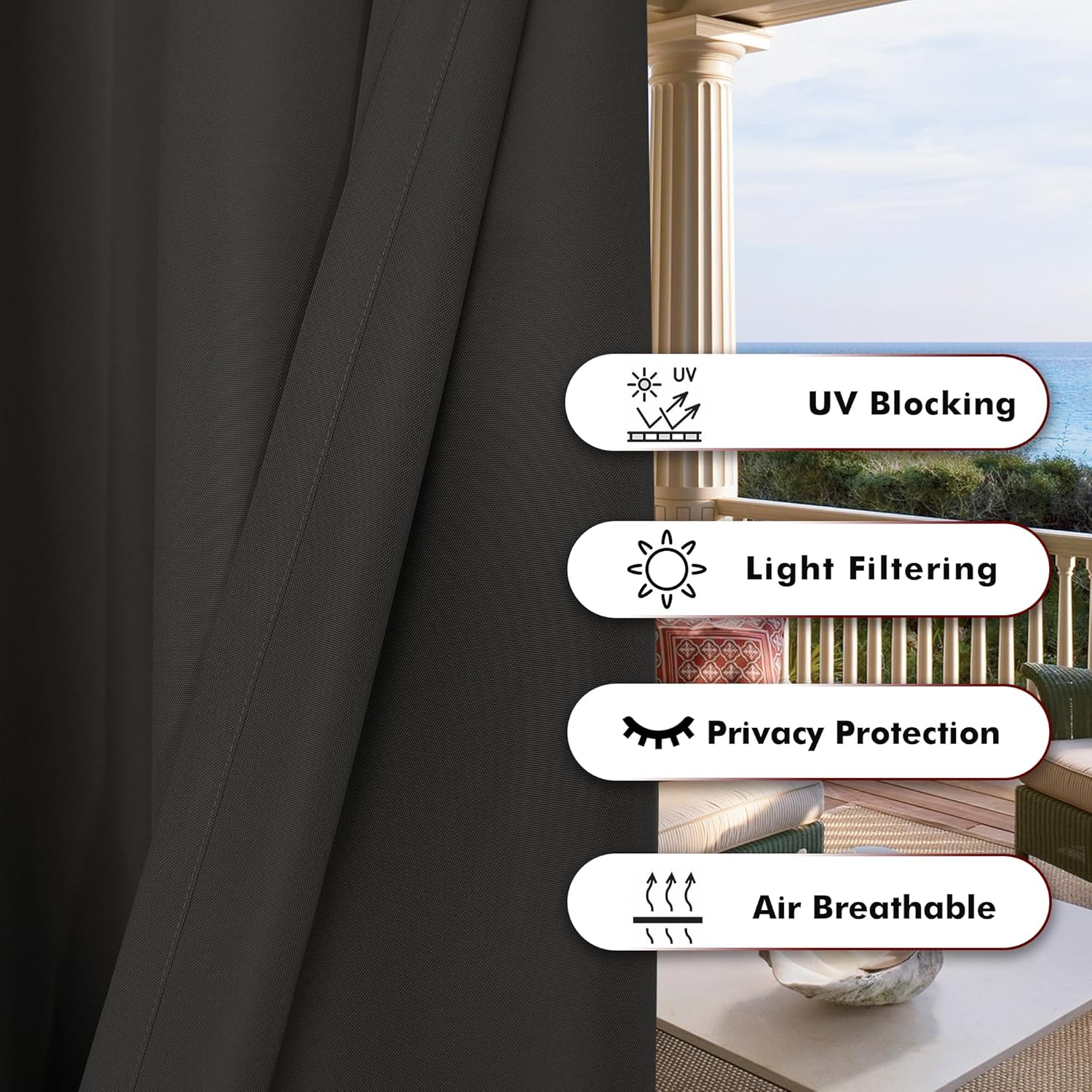 Outdoor Waterproof Curtains fo - Outdoor Lighting For Gazebo avis et prix