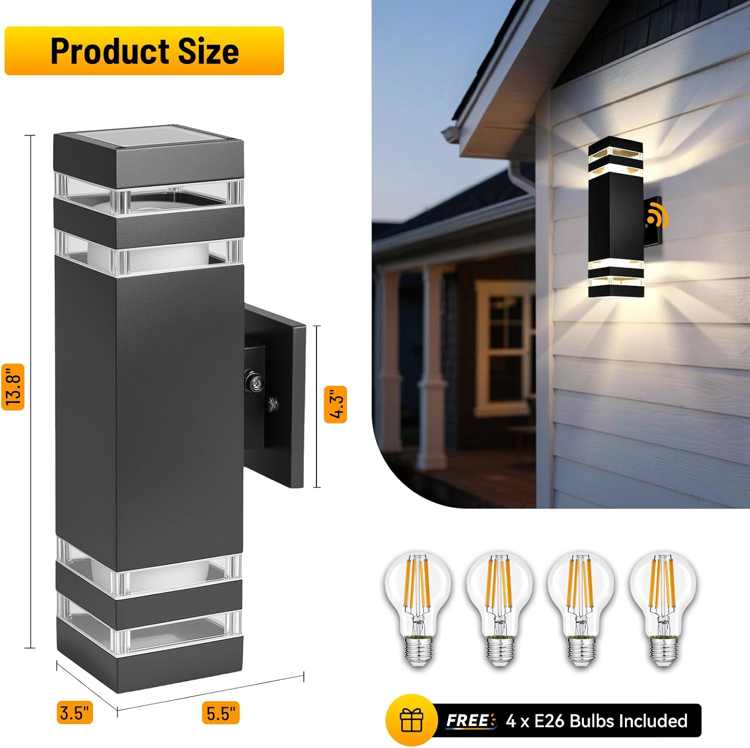 Modern Outdoor Wall Sconce 2-P - Outdoor Lighting Dusk To Dawn avis et prix