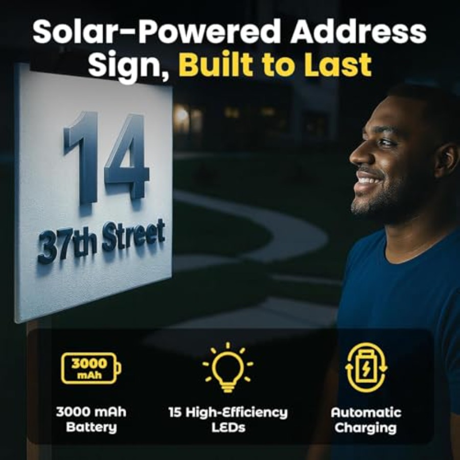 s 2Pck Solar Address Sign Ligh - Outdoor Lighting Dusk To Dawn avis et prix