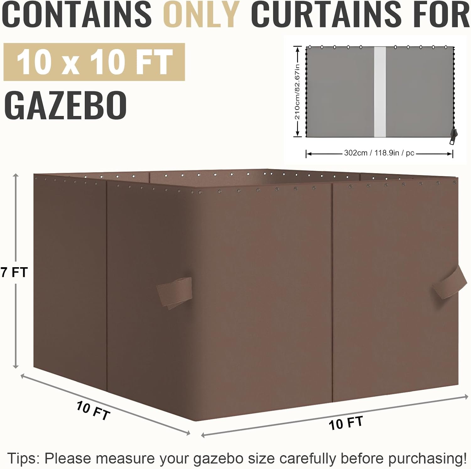 4-Panel 10' x 10' Gazebo Repla - Outdoor Lighting For Gazebo avis et prix