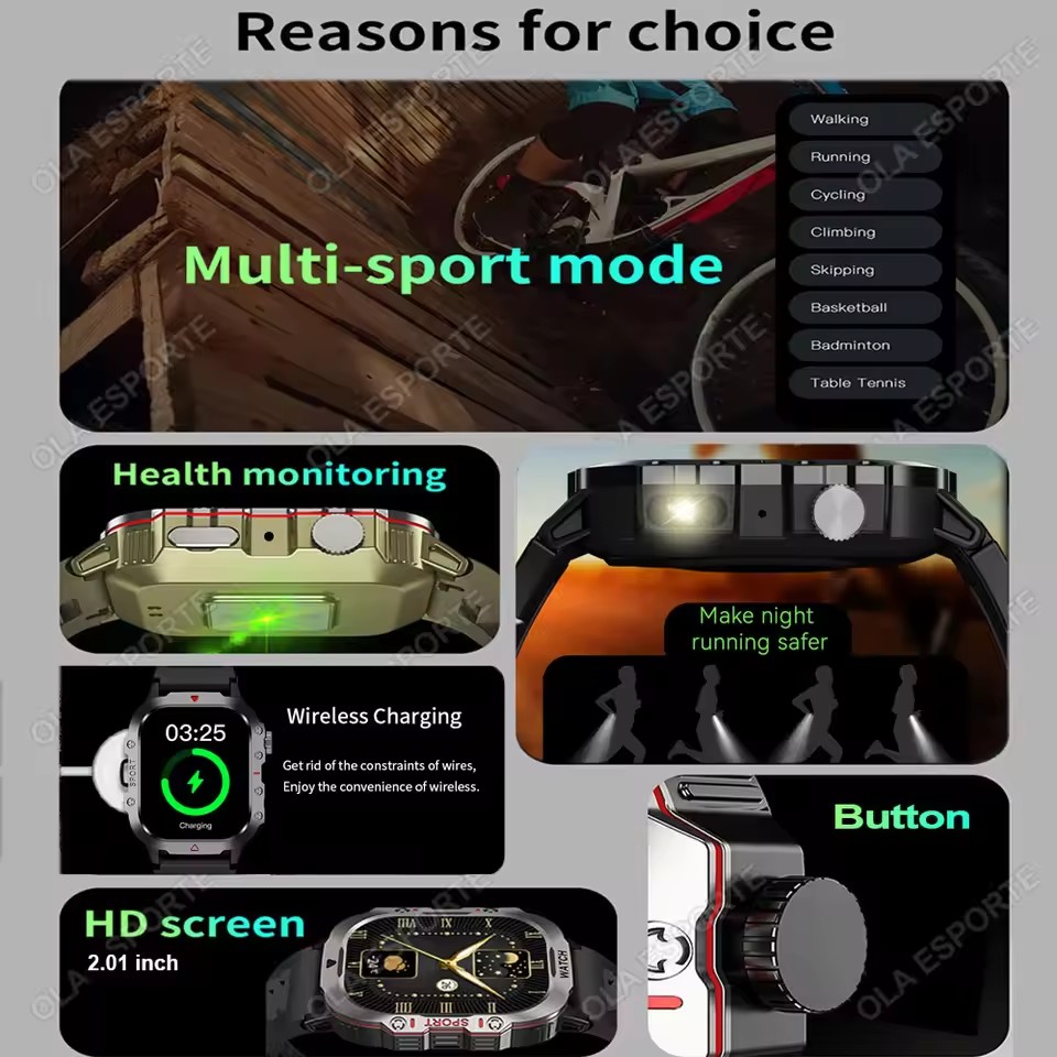 2026 New Military Smart Watch  - Outdoor Lighting Zones avis et prix