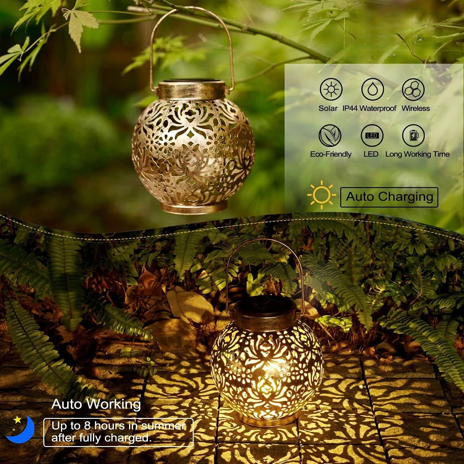 1-6PCS Moroccan Solar Lanterns - Outdoor Lighting For Gazebo avis et prix