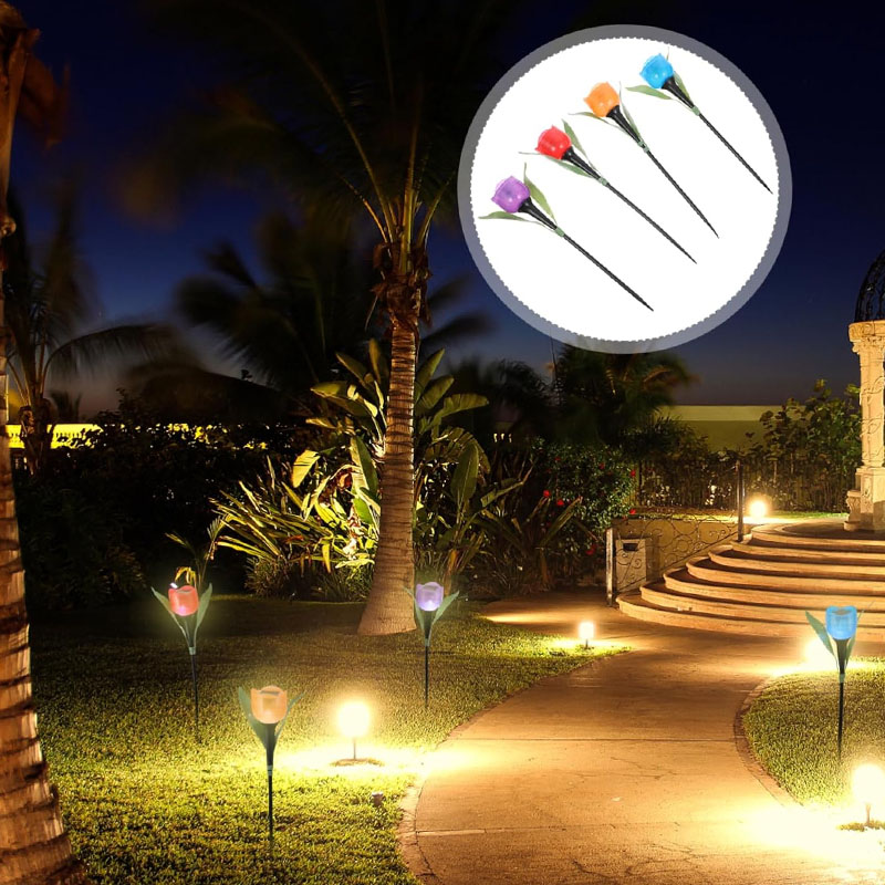 1-10PCS Solar Powered Tulip Gr - Outdoor Lighting Yard Stakes avis et prix