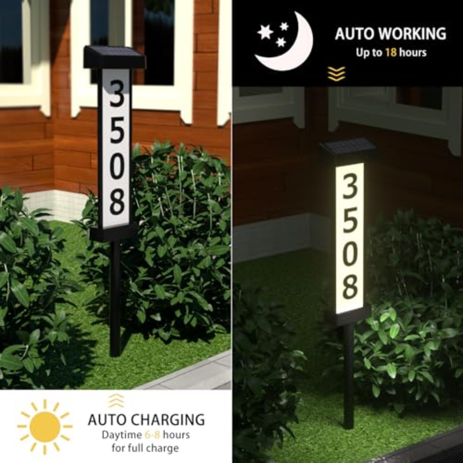 House Numbers for Outside [ Li - Outdoor Lighting Yard Stakes avis et prix