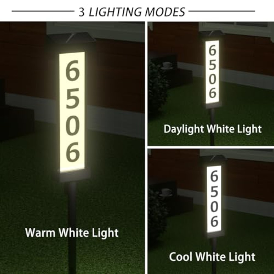 House Numbers for Outside [ Li - Outdoor Lighting Yard Stakes avis et prix
