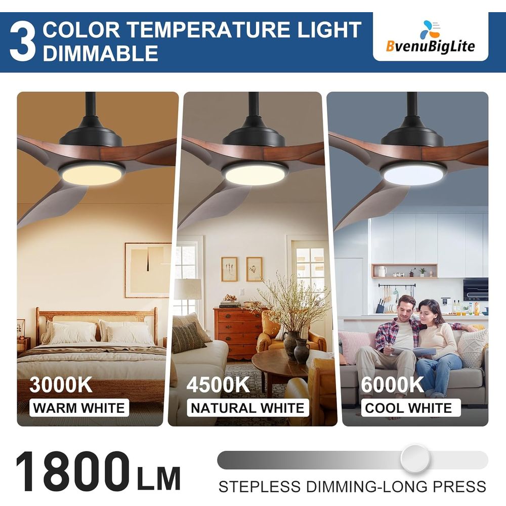 52 3-Blade Outdoor Ceiling Fan - Outdoor Lighting Remote Control avis et prix