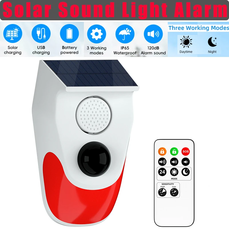 Solar Sound Light Alarm Wirele - Outdoor Lighting Wireless avis et prix