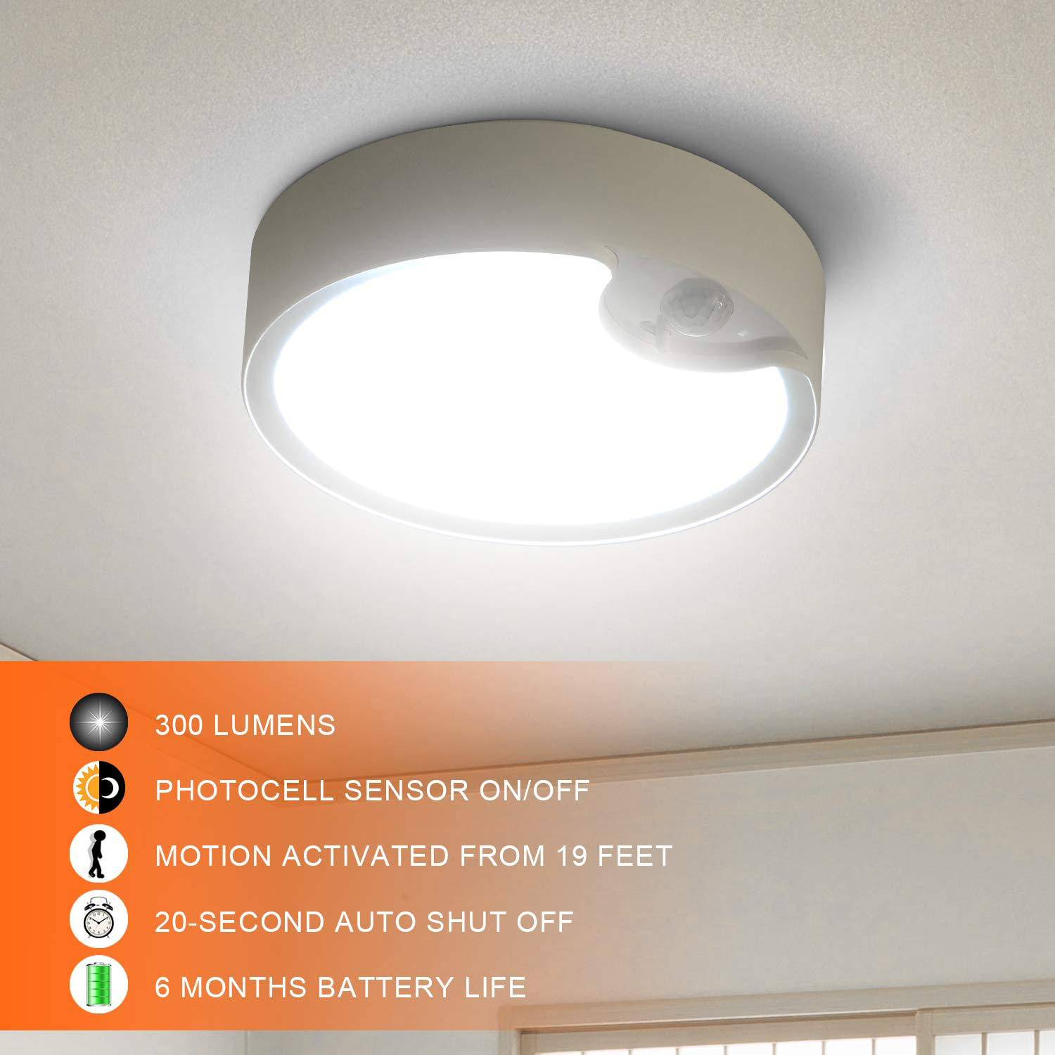 Motion Sensor Ceiling Lights B - Outdoor Lighting Battery Powered avis et prix