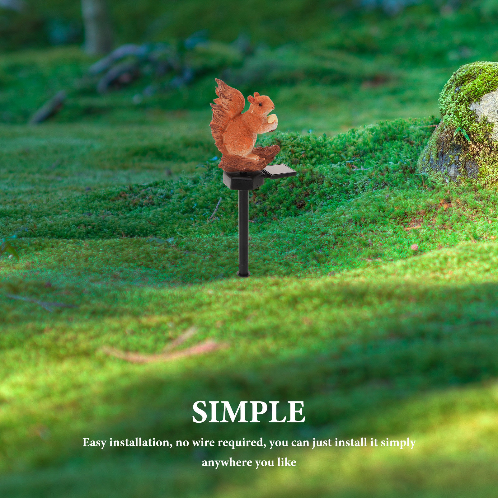 Squirrel Powered Lamp Outdoor  - Outdoor Lighting Yard Stakes avis et prix