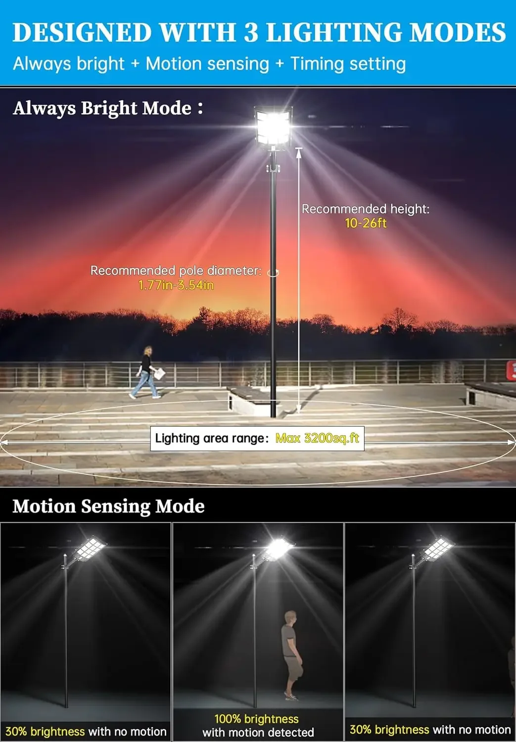 BestsellerSL-6000W Solar Stree - Outdoor Lighting Dusk To Dawn avis et prix