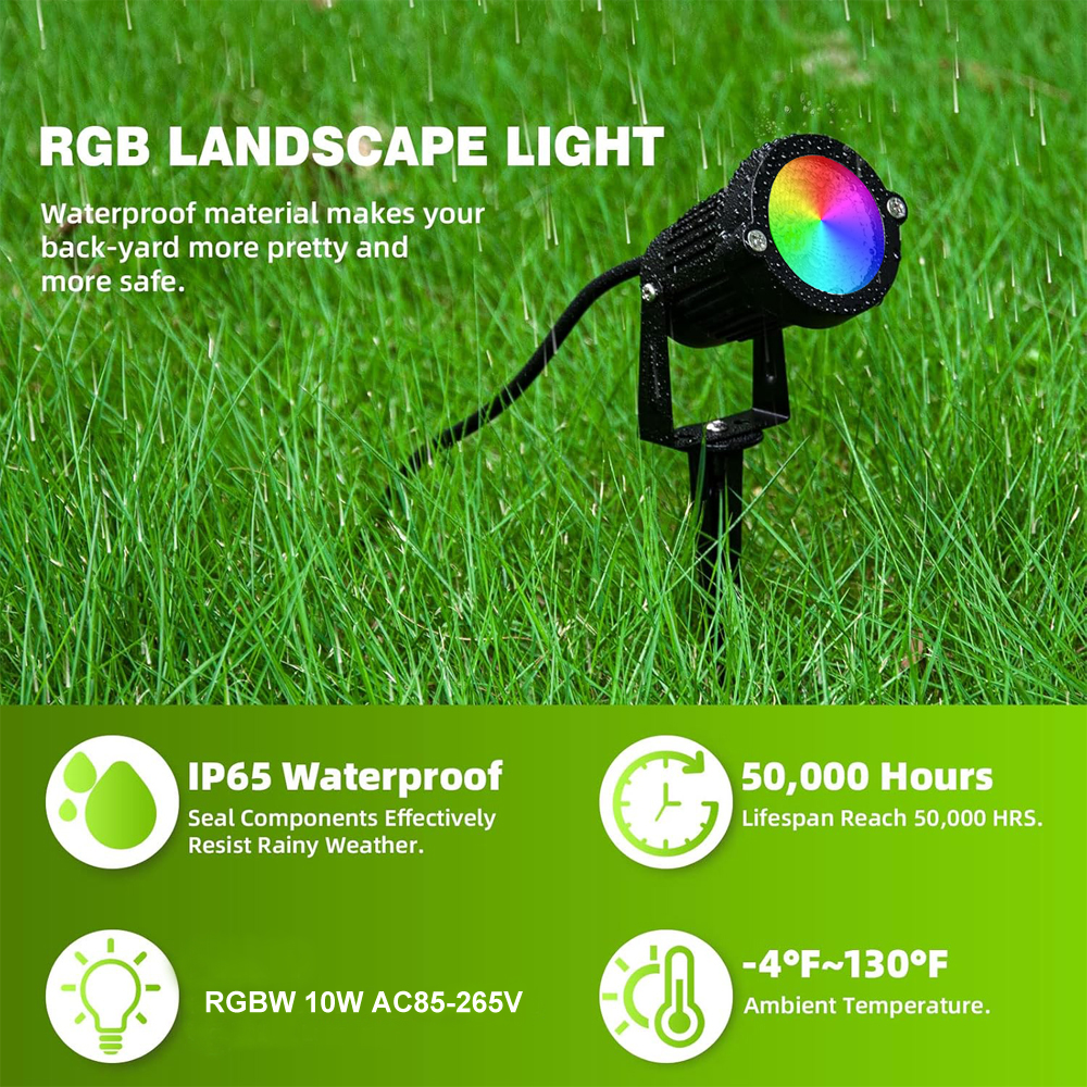 RGBW Landscape Lighting 10W wi - Outdoor Lighting And Landscape avis et prix