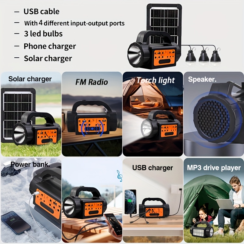 Solar Rechargeable Camping Lig - Outdoor Lighting Battery Powered avis et prix