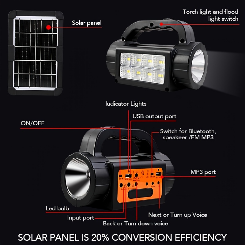 Solar Rechargeable Camping Lig - Outdoor Lighting Battery Powered avis et prix