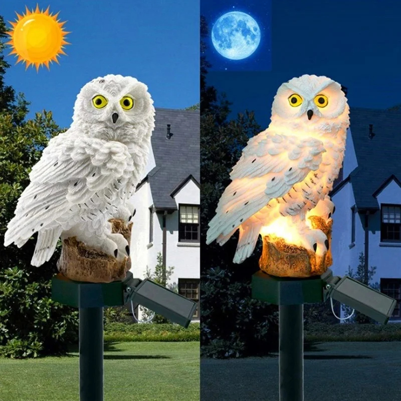Solar Owl Statue Garden Light  - Outdoor Lighting For Gazebo avis et prix
