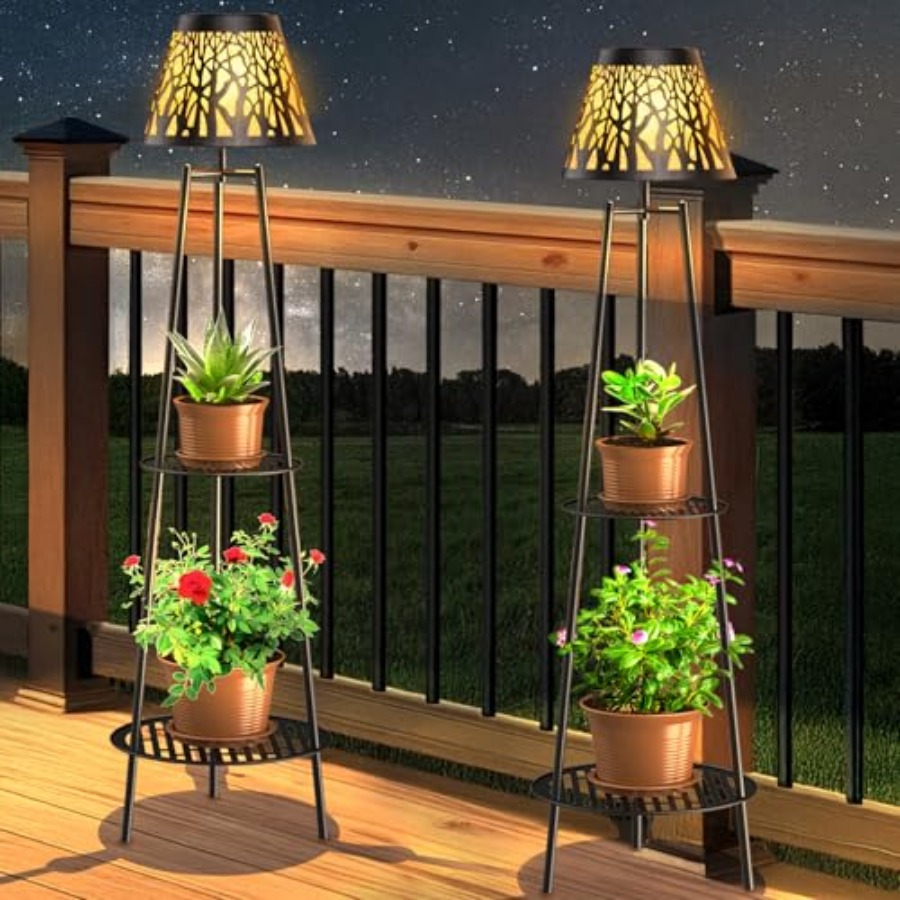 2 Pack Outdoor Solar Floor Lam - Outdoor Lighting Garden avis et prix