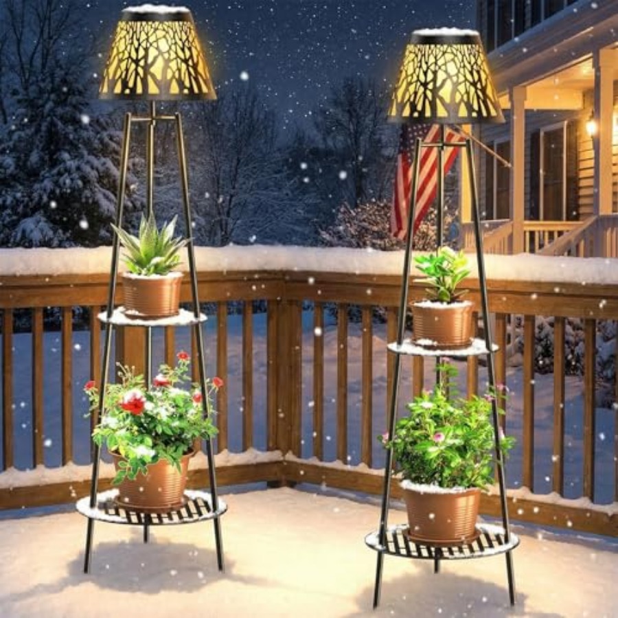 2 Pack Outdoor Solar Floor Lam - Outdoor Lighting Garden avis et prix