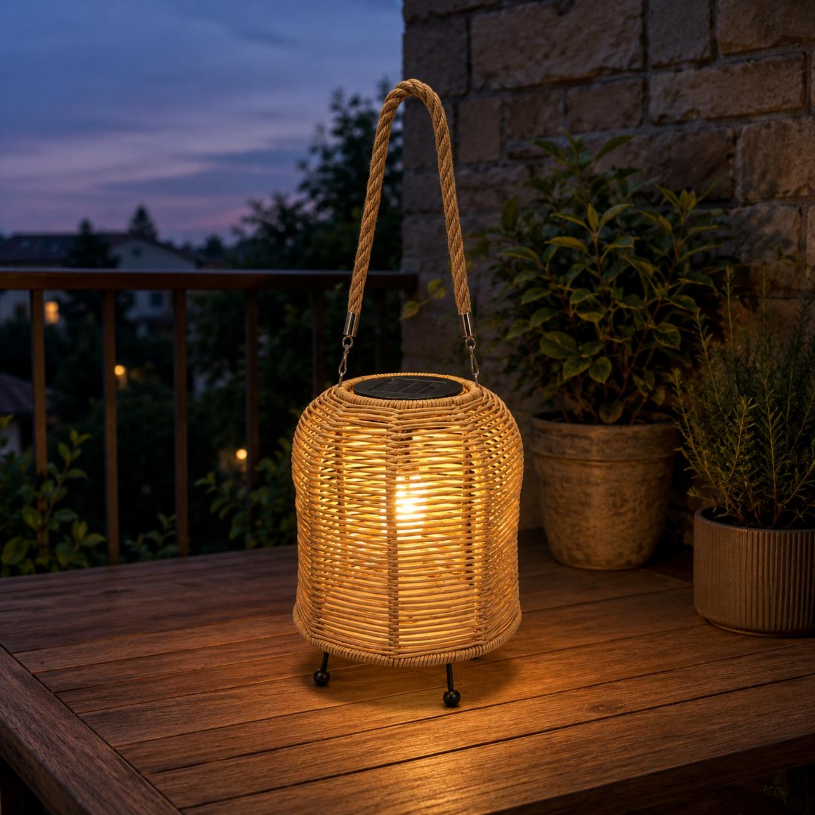 Handwoven Solar Lantern Warm L - Outdoor Lighting Battery Powered avis et prix