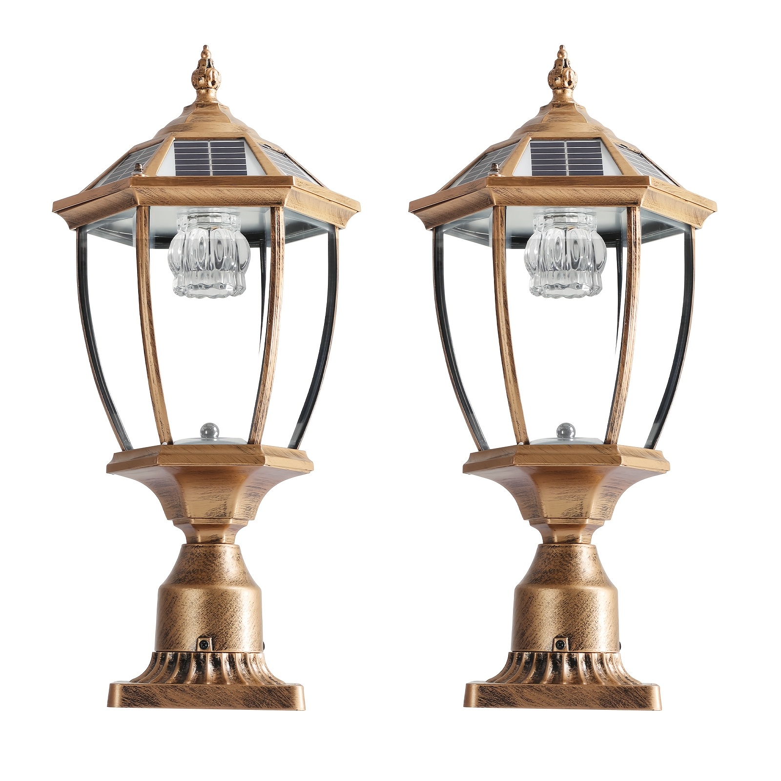 Vintage Solar LED Post Light - - Outdoor Lighting Bronze avis et prix
