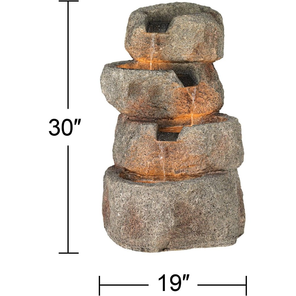Glacial Rock Zen Rustic Outdoo - Outdoor Lighting Deck avis et prix