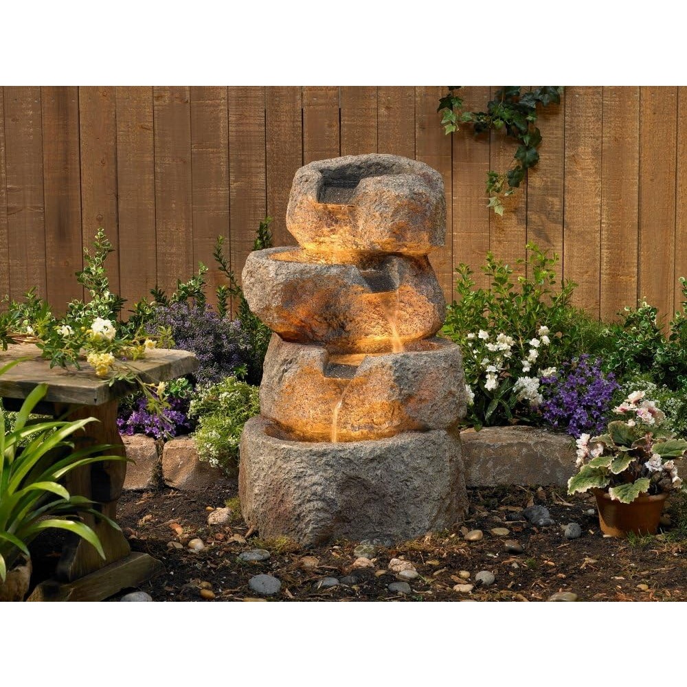 Glacial Rock Zen Rustic Outdoo - Outdoor Lighting Deck avis et prix